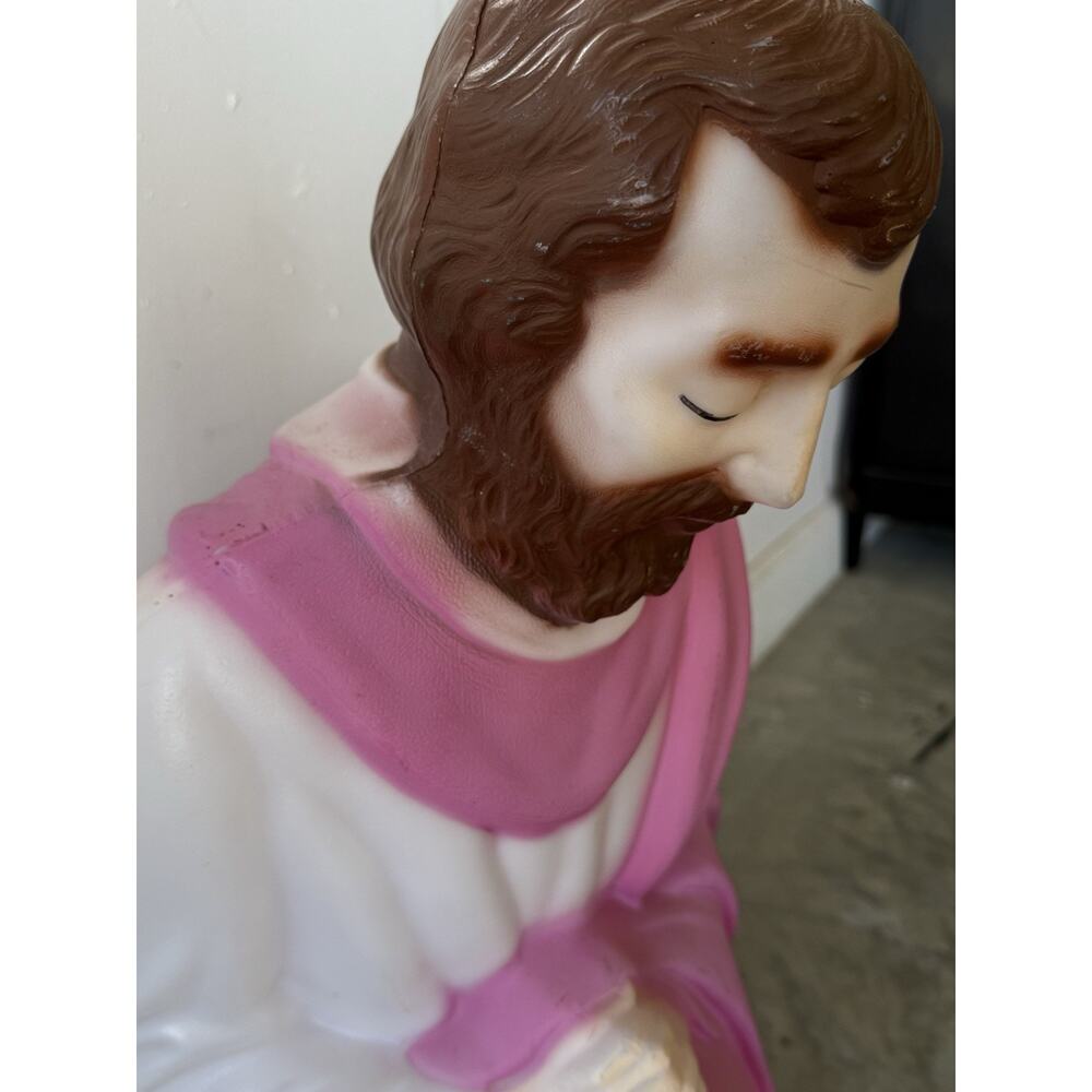 Vintage Empire Blow Mold Christmas Lighted Nativity Set 27" Mary Joseph Jesus - Picture 5 of 6
